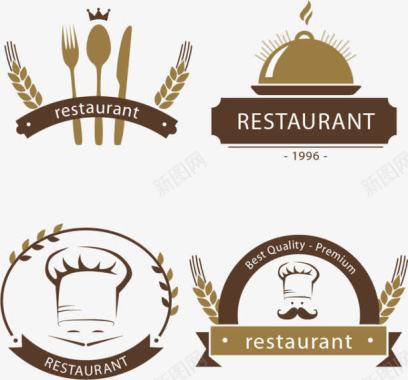 矢量菜单素材餐馆西餐厅logo图标图标