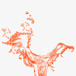 质感液体红色水滴飞起元素高清图片
