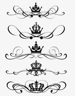 皇冠花纹边框素材