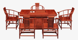 实物红木家具实木家具餐桌餐椅素材