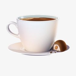 喝咖啡的情侣咖啡杯和甜品高清图片