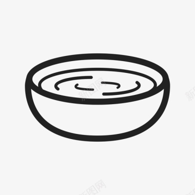 一碗饺子粗线条小碗图标图标