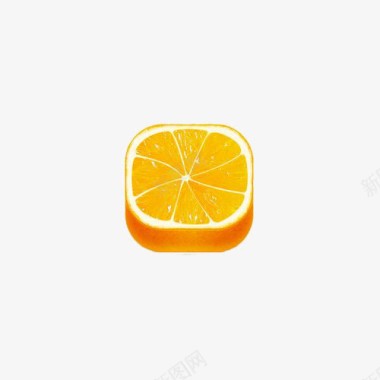 香橙水果茶卡通橙子ICON图标图标