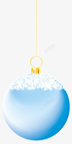 黄线吊起来的蓝色球体素材