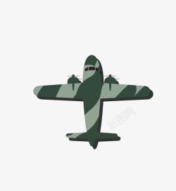 迷彩色迷彩军事飞机矢量图高清图片