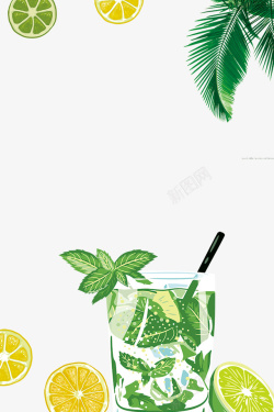 冷饮系列夏季冷饮系列装饰边框高清图片