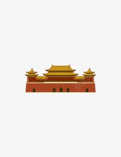 王宫北京城楼卡通古城高清图片