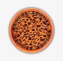 木雕龙木雕圆盘高清图片