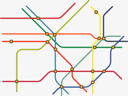 交通地铁线路图装饰素材