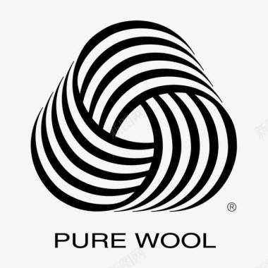 纯白羊毛purewool标志图标图标