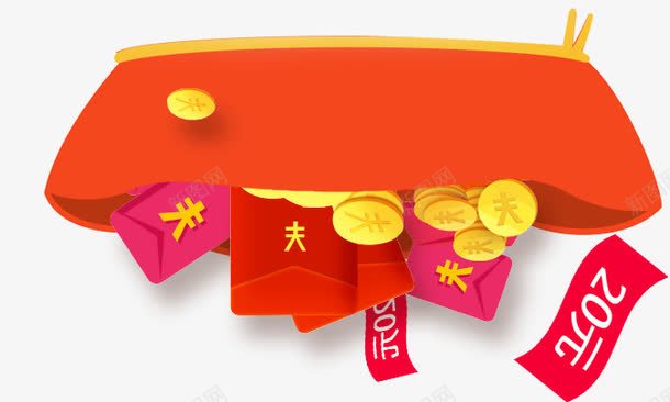 金币红包png免抠素材_88icon https://88icon.com 粉色 红色 金钱