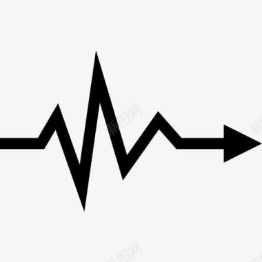 心跳检测心跳生命线的箭头符号图标图标