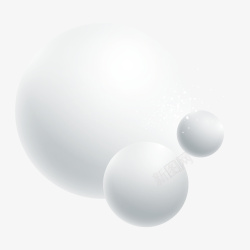 白色立体炫酷球素材