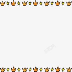 手绘小皇冠边框素材