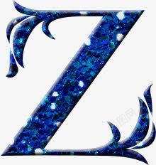 唯美字母Z艺术字素材