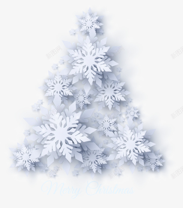 白色雪花圣诞树矢量图ai免抠素材_88icon https://88icon.com 圣诞树 白色 雪花 矢量图