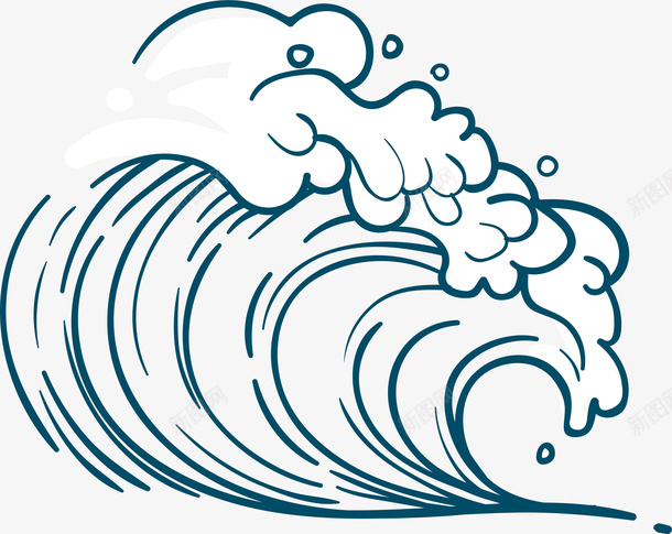 清新浪花装饰png免抠素材_88icon https://88icon.com 卡通简约 小清新 彩色浪花 扁平化 手绘图 水动画 矢量图案