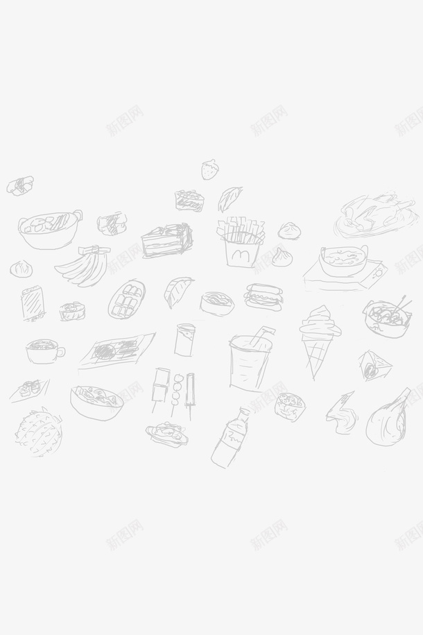 卡通线描食物手稿png免抠素材_88icon https://88icon.com 手绘美味 手绘食物线描稿 手绘食物线描稿免费下载 美食