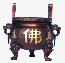 台湾仿古茶壶咖啡色纯铜香炉高清图片