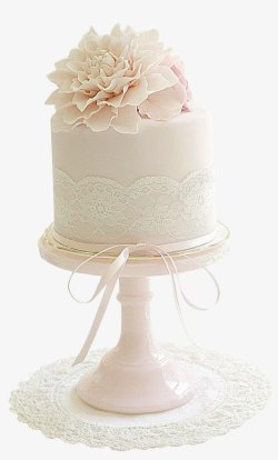 翻糖蛋糕牡丹花粉色蛋糕高清图片
