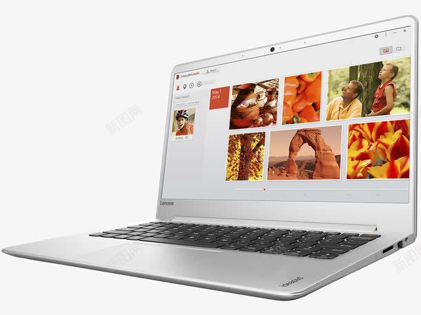 联想IdeaPad710Spng免抠素材_88icon https://88icon.com 一台笔记本 产品实物 联想IdeaPad710S13ISKIFI 联想笔记本 超级本 银白色效果图