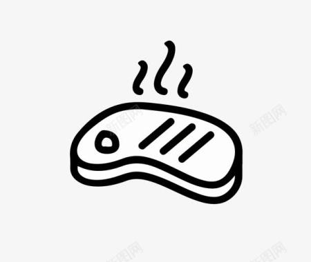 肉类三文鱼鸡排标图标图标