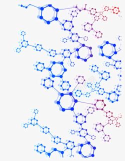 彩色分子结构图素材