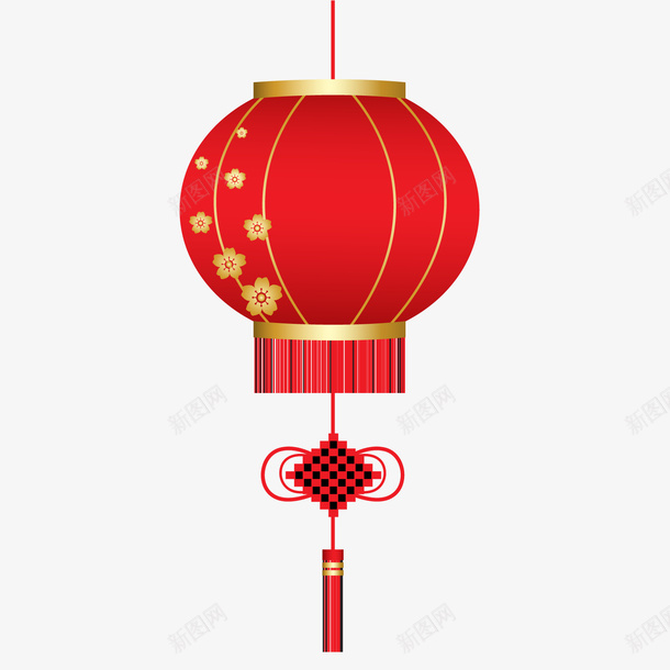 一个立体的花朵装饰的灯笼矢量图ai免抠素材_88icon https://88icon.com 庆祝 挂饰 灯饰 立体化 红灯笼 花朵 装饰 矢量图