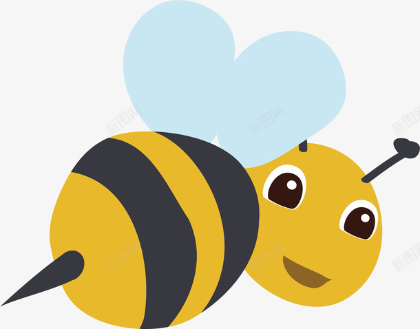可爱的小蜜蜂矢量图ai免抠素材_88icon https://88icon.com 动物 卡通手绘 可爱 宠物 密封 水彩 矢量图 翅膀 蜂类 黄色