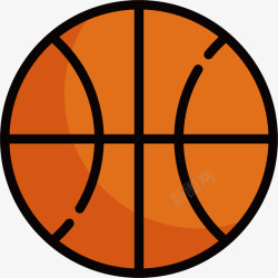 黄色篮球体育篮球图标高清图片
