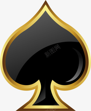 喜庆边框背景卡通扑克牌黑桃图标图标