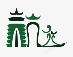印象杭州简约印象杭州雷峰塔logo图标高清图片