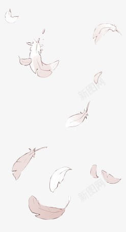手绘白色青春羽毛png免抠素材_88icon https://88icon.com 白色 羽毛 青春