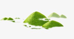 绿色粉磨茶粉高清图片