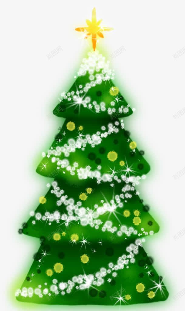 黄色光效圣诞树合成png免抠素材_88icon https://88icon.com 合成 圣诞树 色光