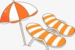 太阳伞躺椅太阳伞高清图片