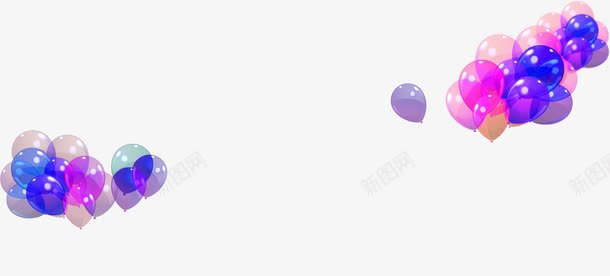 彩色漂浮半透明气球png免抠素材_88icon https://88icon.com 彩色 气球 漂浮 透明