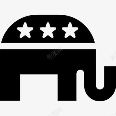 大象共和党的象征大象图标图标