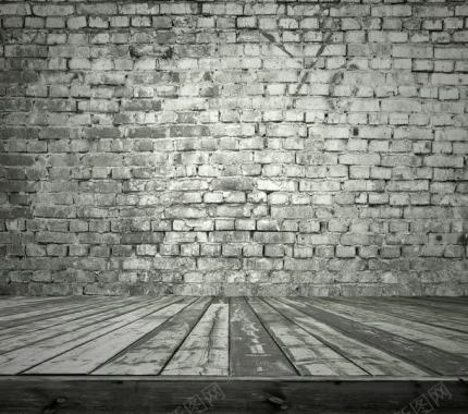 黑白墙壁和地板背景背景