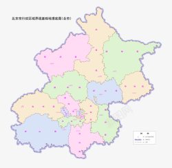 北京市北京市行政区域界限地理地图高清图片