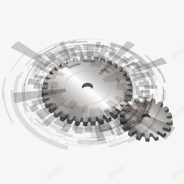 艺术几何齿轮png免抠素材_88icon https://88icon.com 工业 工具 手绘 机械 装饰