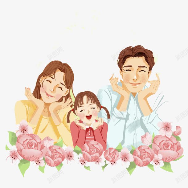 一家三口的幸福png免抠素材_88icon https://88icon.com 卡通人物 天伦之乐 女儿 家庭 平面手绘 幸福导航 幸福温暖 我的家人 父母 爸爸妈妈和我