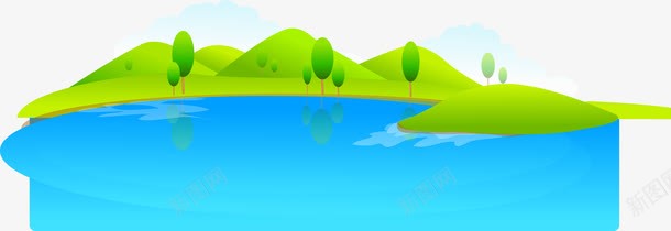 湖景背景png免抠素材_88icon https://88icon.com 圆形湖 小湖 春天 树 树木 湖 湖景 湖泊 湖边 环境 白云 绿色 自然 草地 蓝天 蓝色 风景