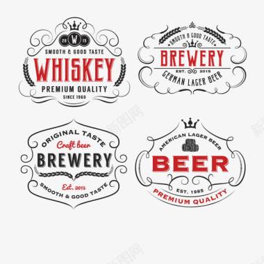 啤酒啤酒商标矢量图图标图标