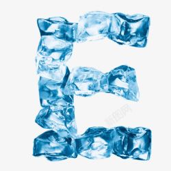 冰晶体块冰块英文字母高清图片