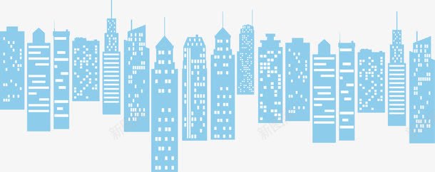 蓝色方块大楼png免抠素材_88icon https://88icon.com 免抠PNG 剪影 城市夜景 夜色 房屋 梦幻 楼房 高楼大厦