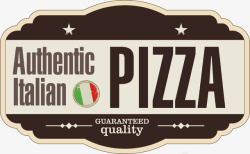 披萨食材高级披萨标签元素矢量图高清图片