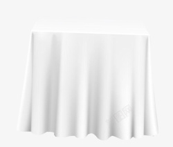 白色绸缎桌布素材