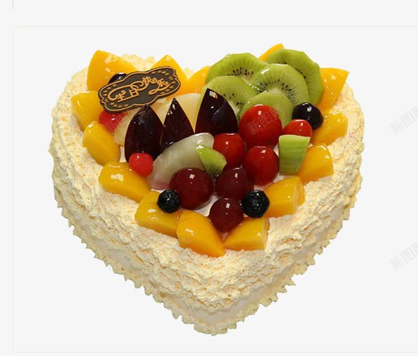 爱心蛋糕png免抠素材_88icon https://88icon.com 水果蛋糕 猕猴桃 生日蛋糕 食品 黄色