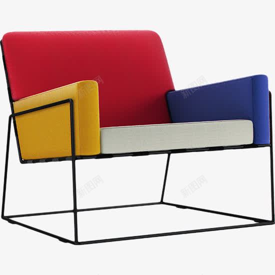 欧式创意的家居椅子png免抠素材_88icon https://88icon.com 家具 椅子 红蓝黄 软装 面料特性